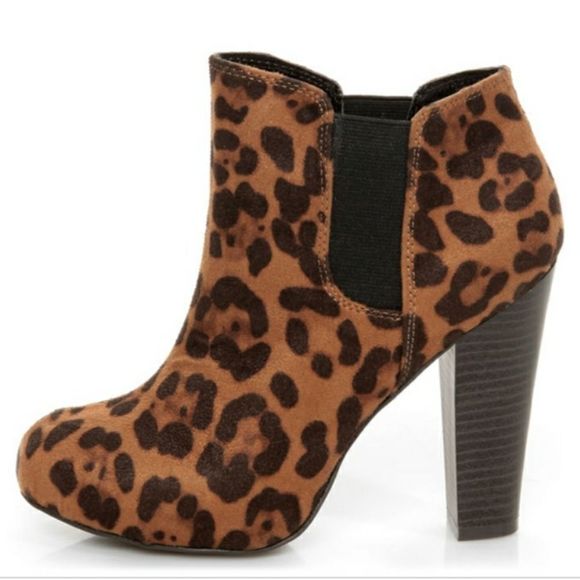 NEW‎ Madden Girl Zelouss Leopard Heeled Bootie 7½ - Picture 1 of 11